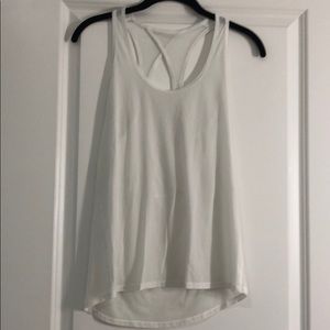 White lululemon see thru shirt